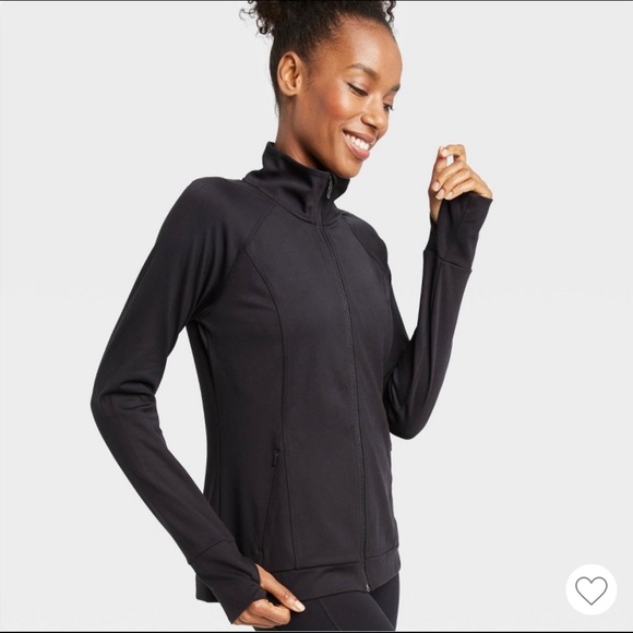 Women's Zip-Front Jacket - All in Motion™ Black  and Blue, New and Never Worn 9 - Picture 1 of 10